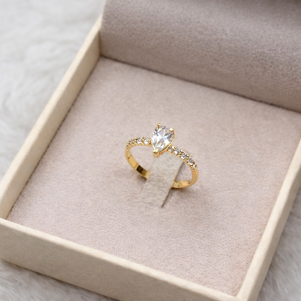 Anel Solitário Bahamas - Ouro 18K