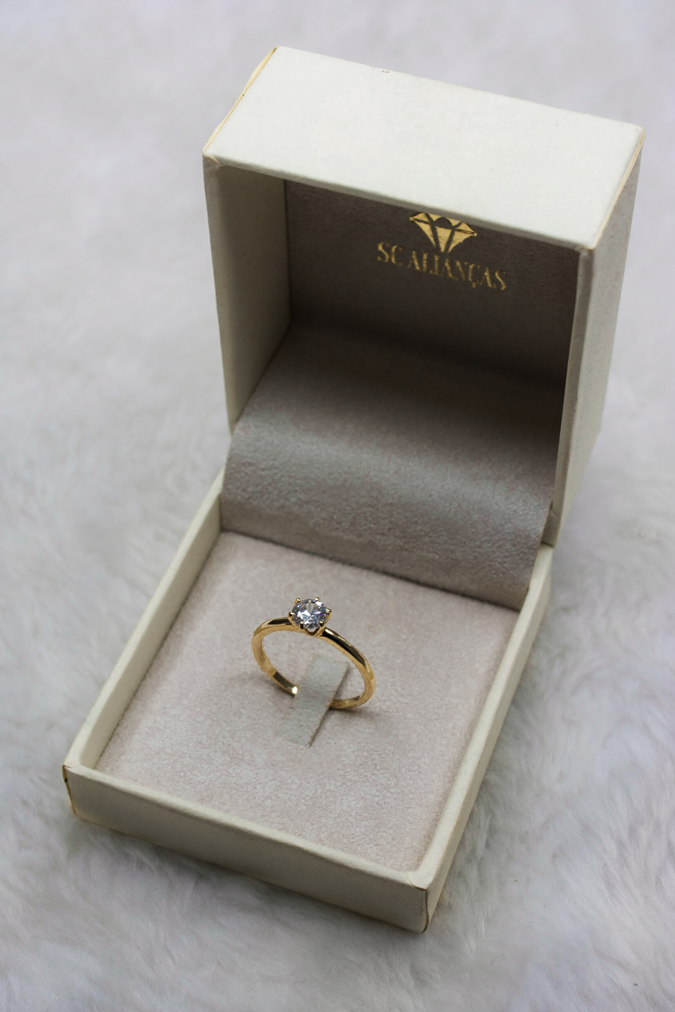 Anel Solitário Life - Ouro 18K